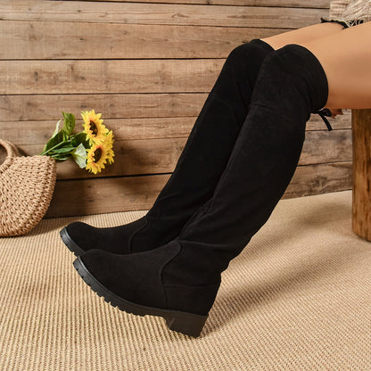 【2025 Nou】Women's spring thin over knee high heels boots