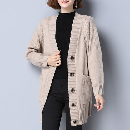 【2024 New】cardigan pulover de culoare uni