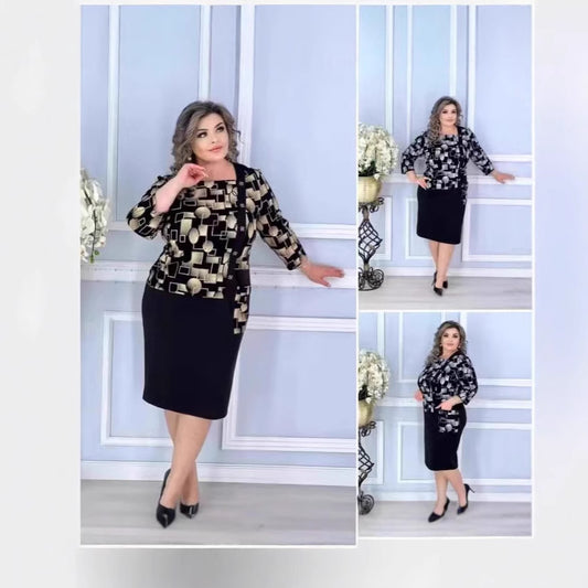 【2025 New】Rochie midi la modă imprimată