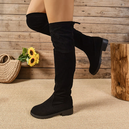 【2025 Nou】Women's spring thin over knee high heels boots