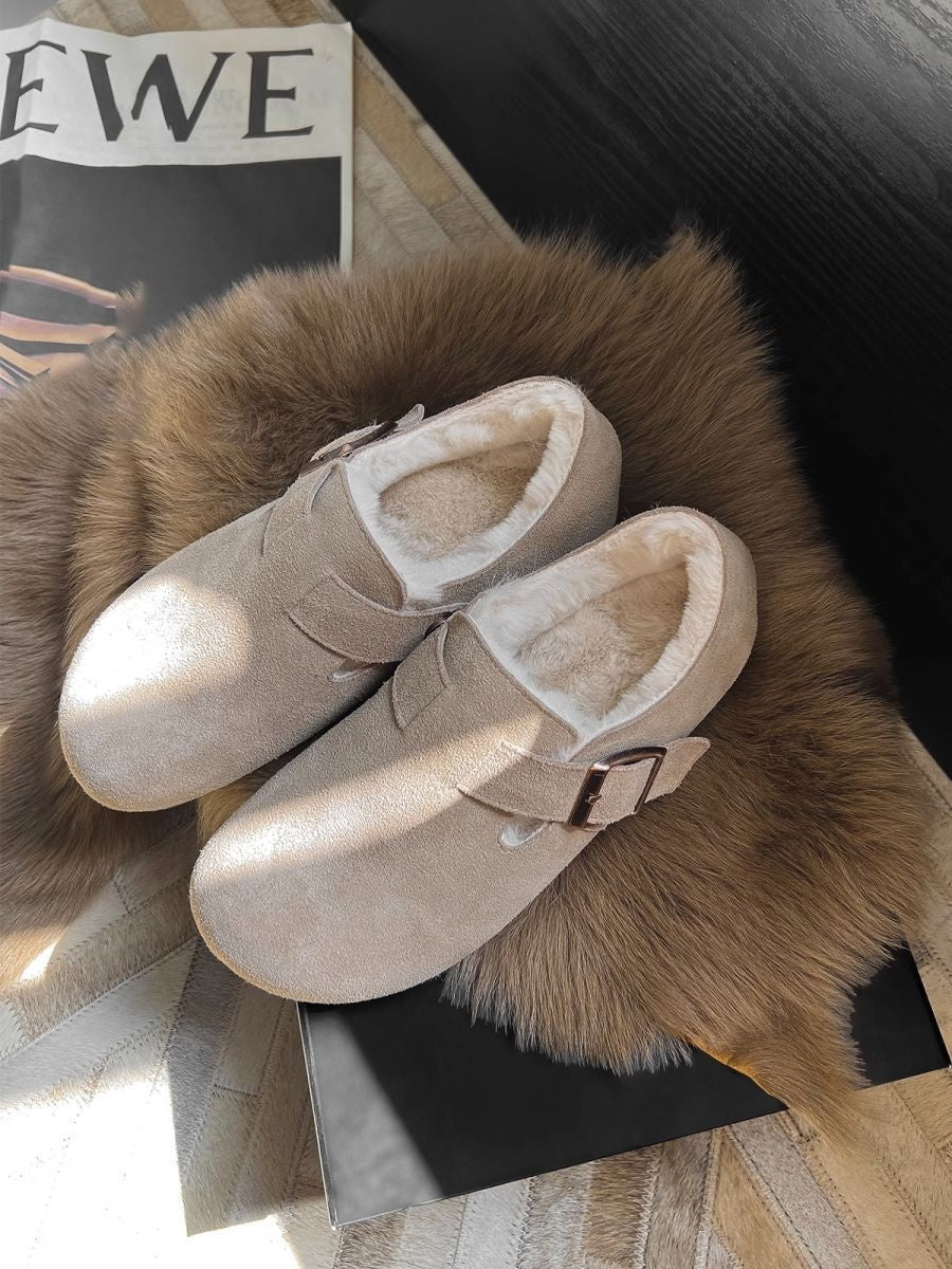 【2024 Nou】Pantofi Birkenstock căptușiți cu lână de iarnă